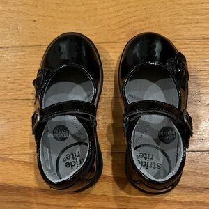 Stride Rite Memory Foam Black Patent Leather Shoes, Size 6.5